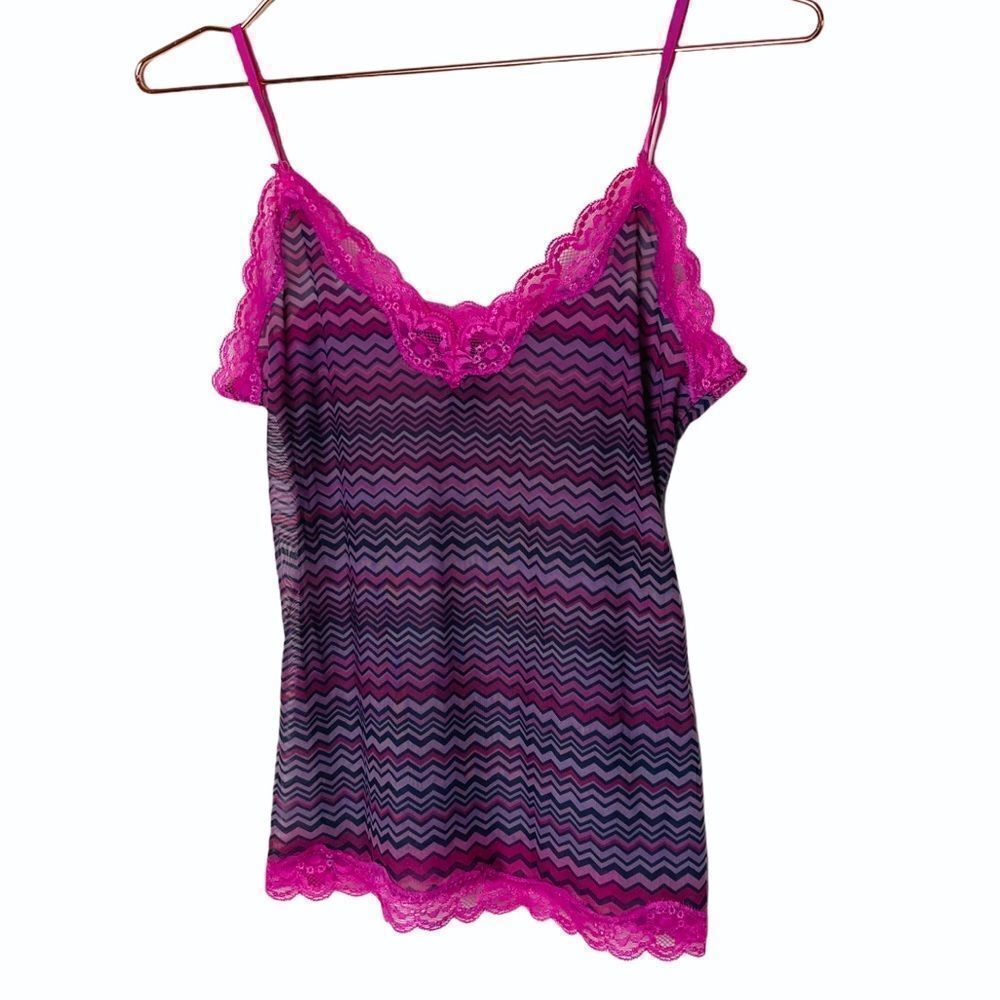 NWOT Vintage Y2K Express Mesh Sheer Lace Tank Top Small